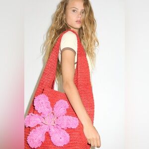SIEDRES X MANGO NATURAL FIBRE SHOPPER  BAG
